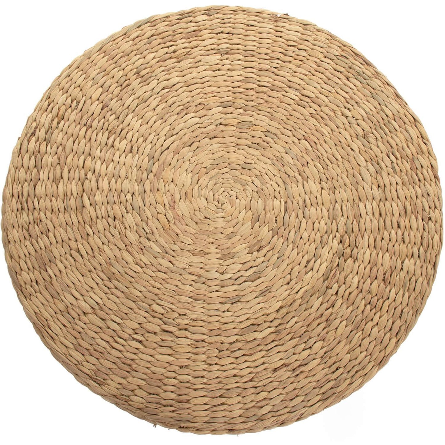 Pouf en jonc de mer tissé