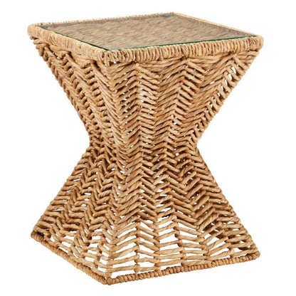 Table d'appoint en jacinthe naturelle