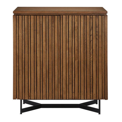 Commode latérale à 2 portes avec motif à lattes