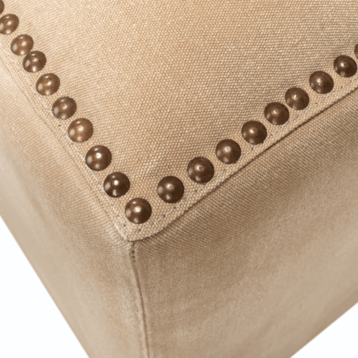 Tabouret en toile et cuir
