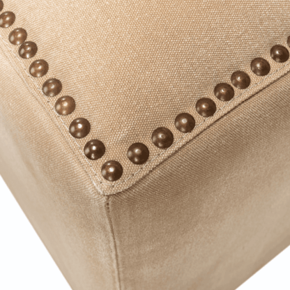 Tabouret en toile et cuir