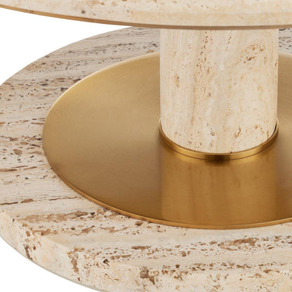 Table basse en travertin naturel