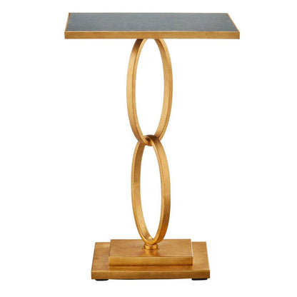Table d'appoint avec pieds en or