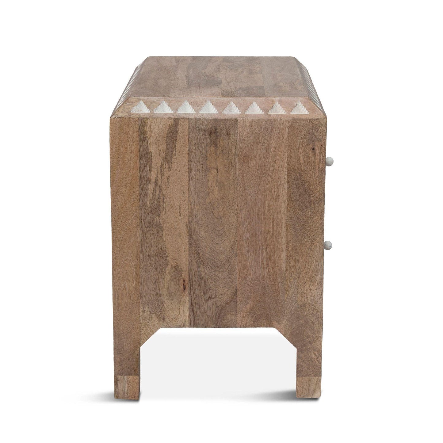 Table de chevet blanche naturelle Indy Boho