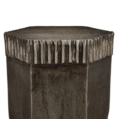 Table d'appoint tambour en graphite