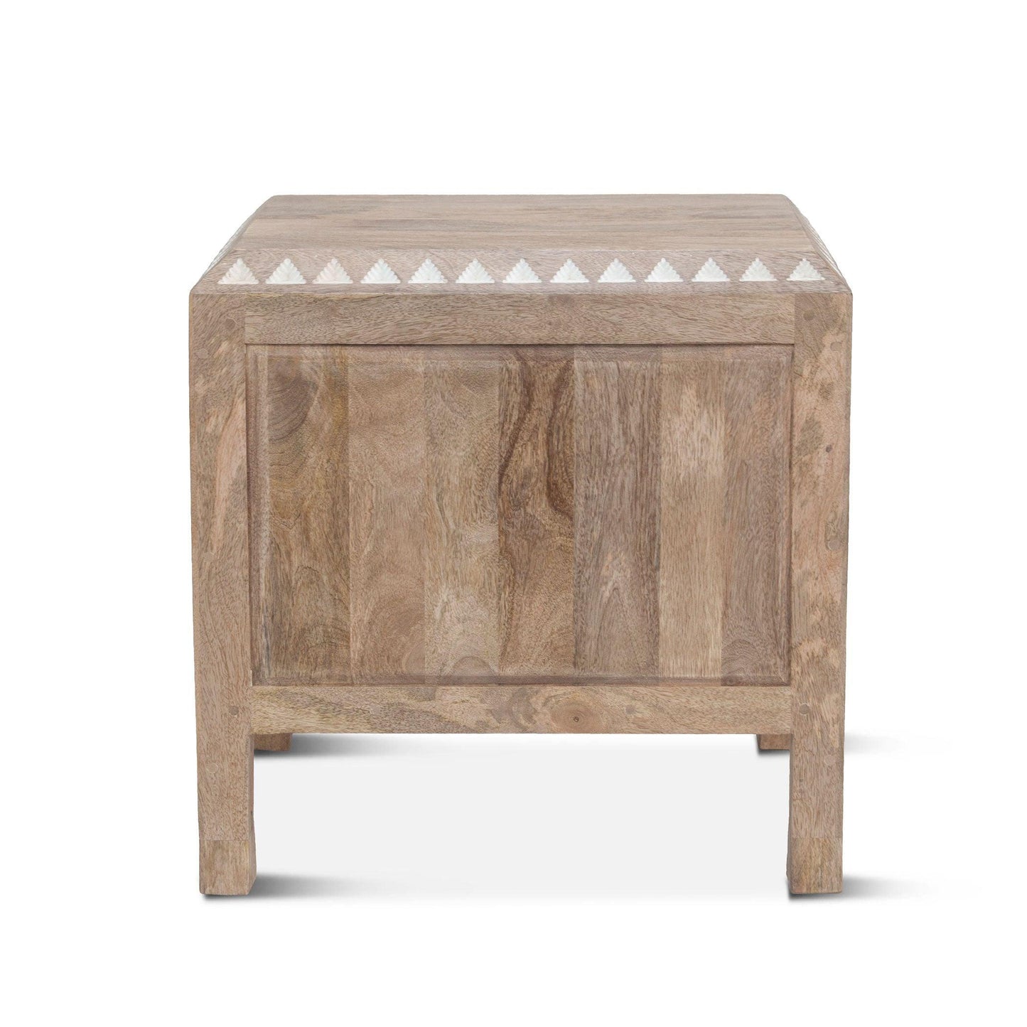 Table de chevet blanche naturelle Indy Boho