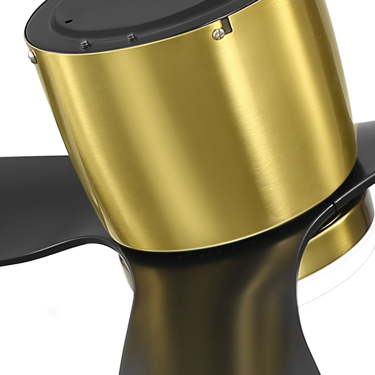 Ventilateur de plafond encastré à DEL noir/blanc de 52 pouces avec télécommande (3 pales)