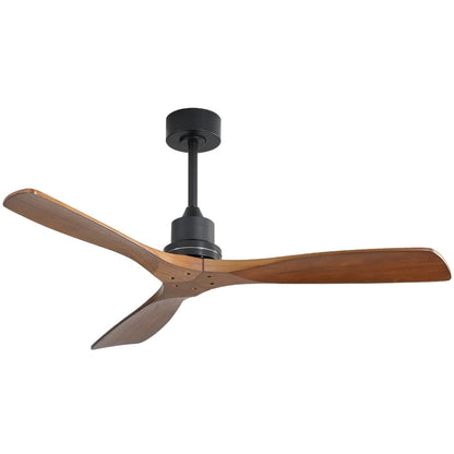 Ventilateur de plafond d'intérieur en bois Sofucor 52 avec télécommande et éclairage intégré en option