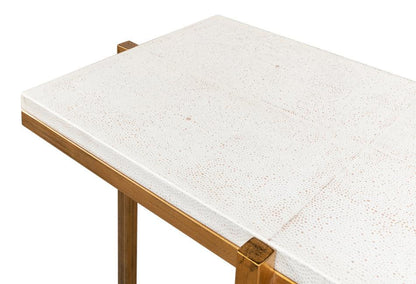 Console Luxe en galuchat blanc