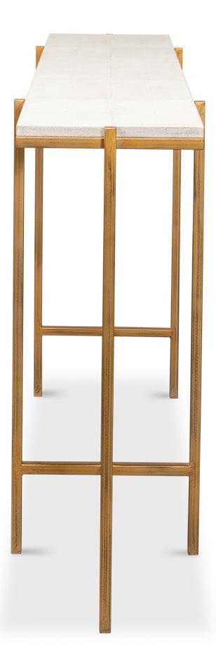 Console Luxe en galuchat blanc