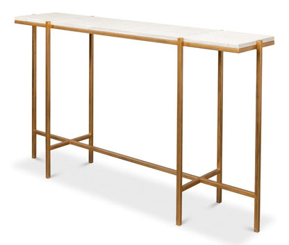 Console Luxe en galuchat blanc