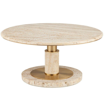 Table basse en travertin naturel