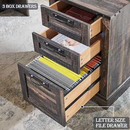 Bureau de direction en L de style ferme, bureau d'angle en bois, bureau d'ordinateur