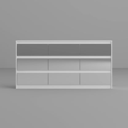 Commode d'appoint à 9 tiroirs 63W pour salon, chambre à coucher