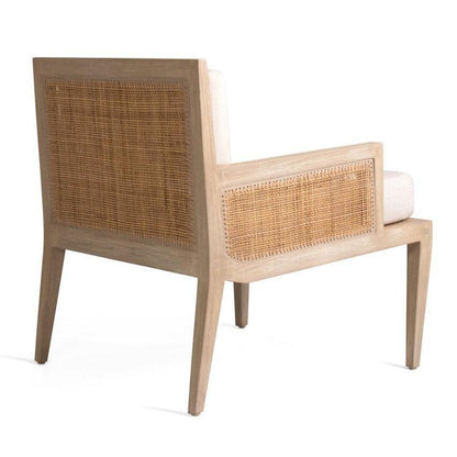 Chaise longue moderne en rotin naturel