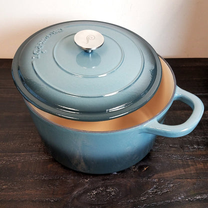 Cocotte ronde en fonte de 7 litres en frêne