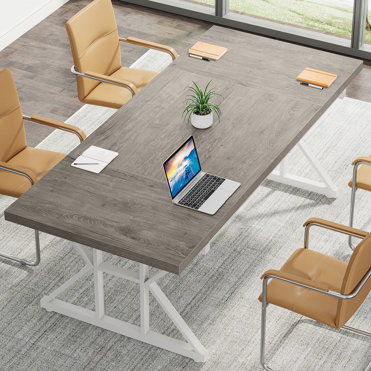 Bureau exécutif de 70,8 pouces, grand poste de travail informatique