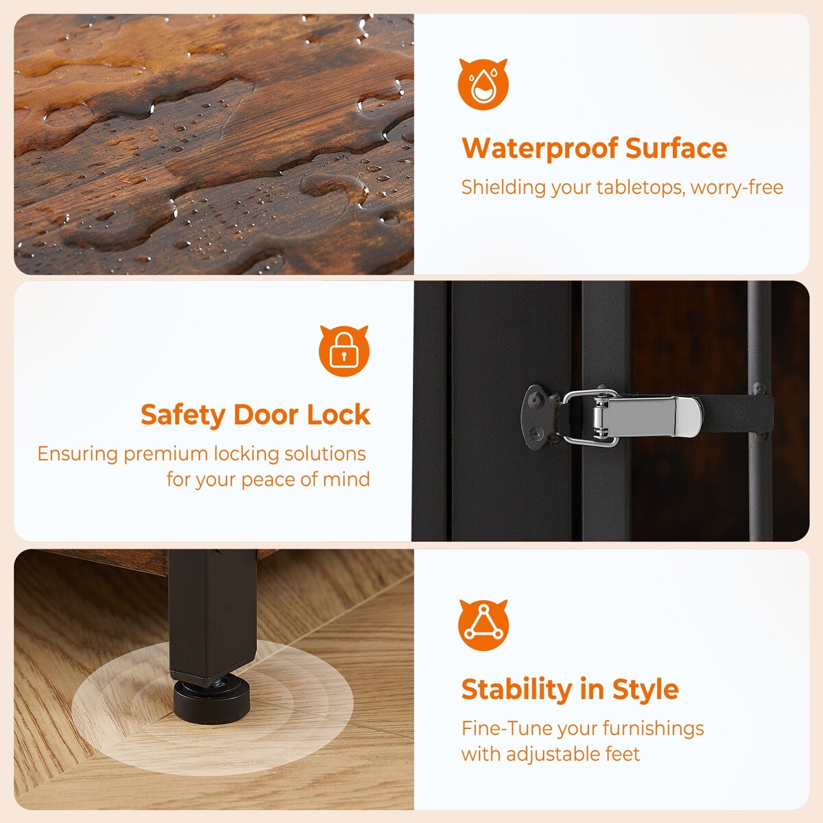 Meuble pour cage à chien de 70,86 pouces, meuble TV pour grandes races avec coussin et chambres doubles (sans coussin)