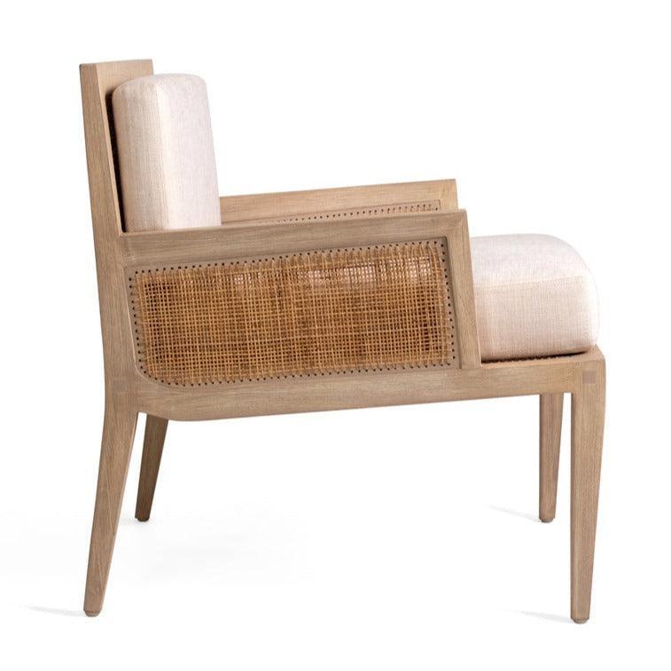 Chaise longue moderne en rotin naturel