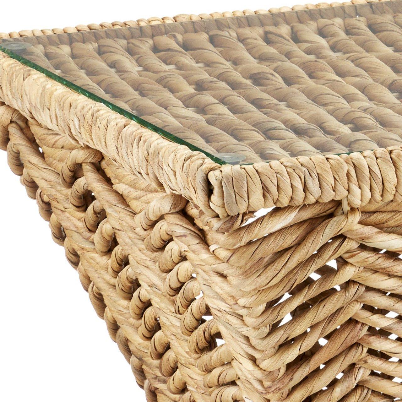 Table d'appoint en jacinthe naturelle