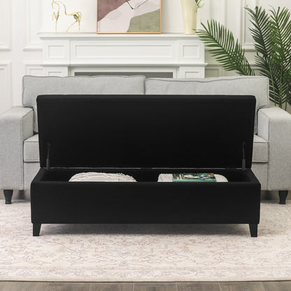 Banc ottoman de rangement en cuir reconstitué Adeco 50