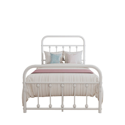 Cadre de lit plateforme en métal vintage simple Alazyhome, montage facile