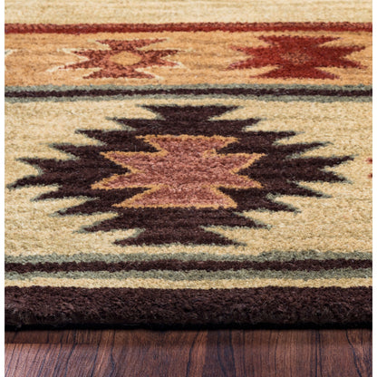 Tapis en laine touffeté à la main Alora Decor Ryder Southwestern