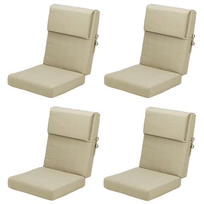 Lot de 4 coussins de chaise à dossier haut Aoodor Patio, 46 ​​x 21 x 4 pouces (coussins uniquement)