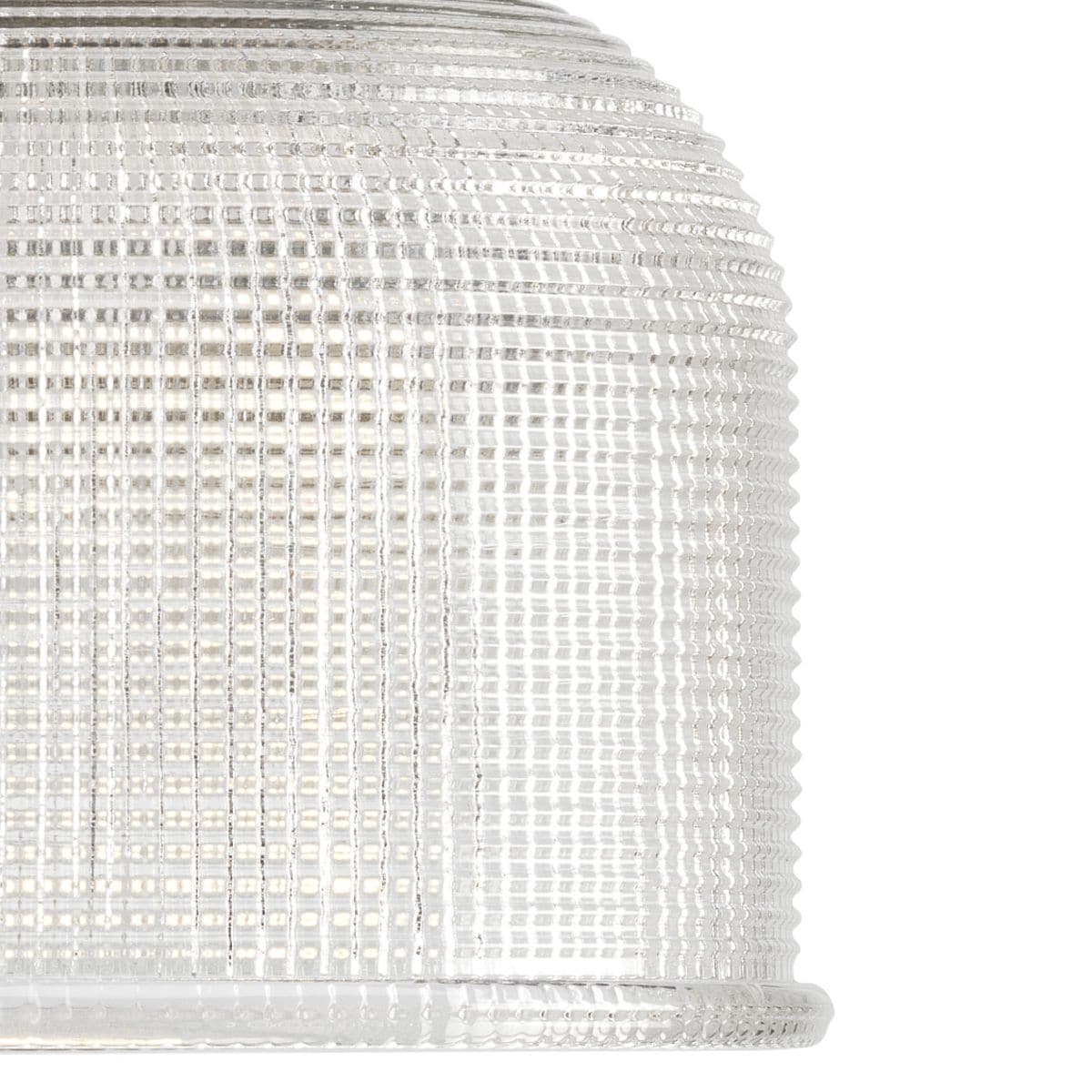 Luminaire de salle de bain côtier à trois lumières, collection Archie, en chrome poli, verre prismatique double transparent - 8,75 x 26,25 x 7,25