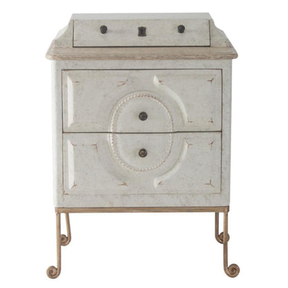 Table de chevet à tiroir secret de style shabby chic français