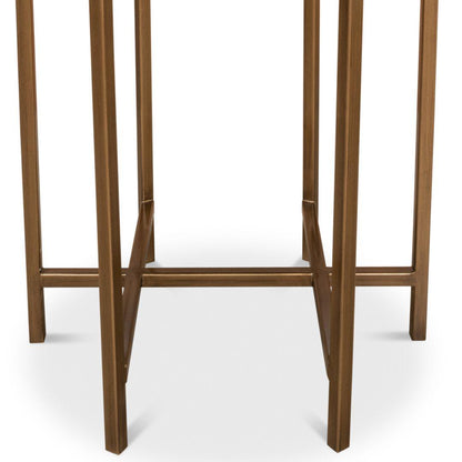 Table d'appoint contemporaine avec plateau en galuchat doré