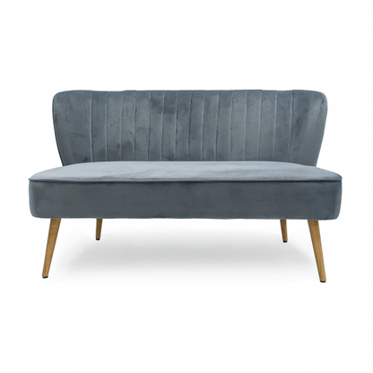 Banc en velours bleu Moda