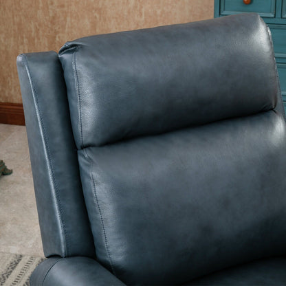 Fauteuil inclinable en cuir véritable avec accoudoirs et dossier confortables