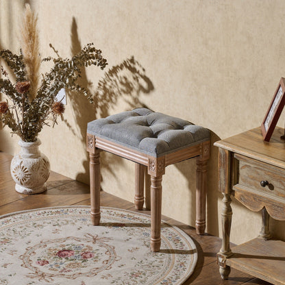Tabouret de pied et tabouret de coiffeuse rembourrés vintage français CO-Z