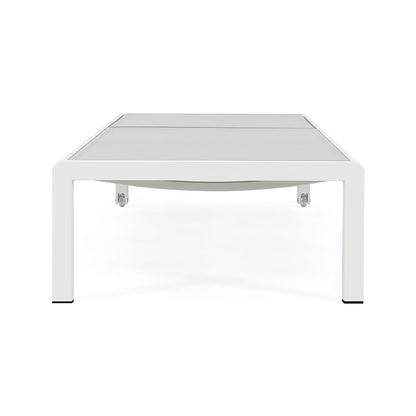 Chaise longue d'extérieur en aluminium Cape Coral (lot de 2) par Christopher Knight Home - 77,56 po x 25,20 po x 11,80 po