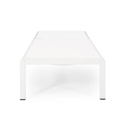 Chaise longue d'extérieur en aluminium Cape Coral (lot de 2) par Christopher Knight Home - 77,56 po x 25,20 po x 11,80 po