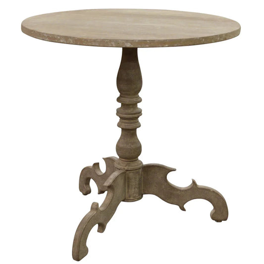 Table d'appoint à piédestal sculptée française