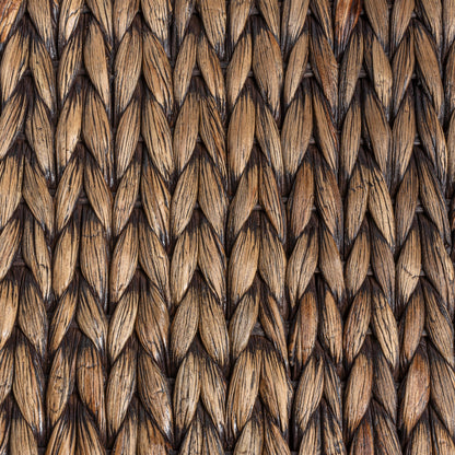 Happimess Bac de rangement sous le lit en jacinthe/bois avec roulettes et poignées