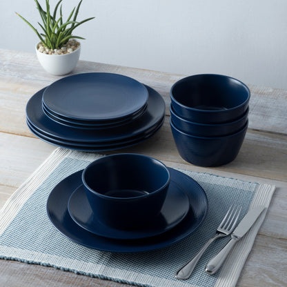 Service de table Noritake Colorscapes Swirl 12 pièces, coupe, service pour 4 personnes