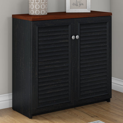 Armoire de rangement Fairview avec portes et étagères par Bush Furniture - 31,73 L x 12,76 l x 30,71 H