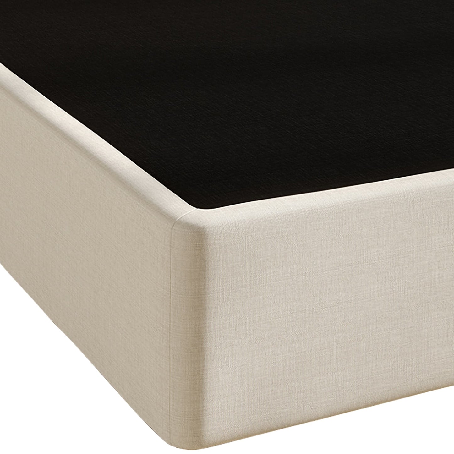 Sommier en métal CraftPorch de 5 pouces avec housse en lin gris chaud