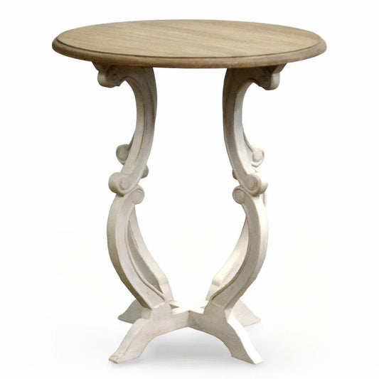 Table d'appoint ronde à pieds courbés