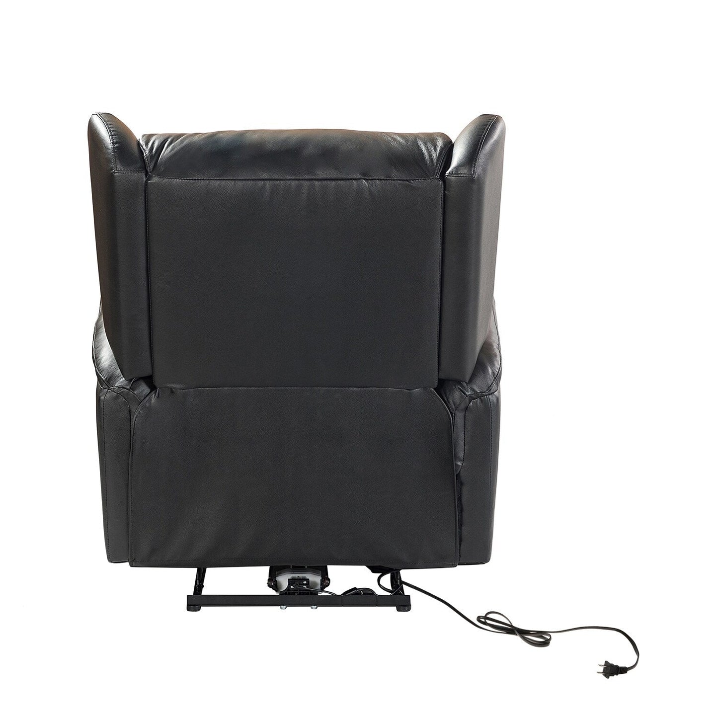 Fauteuil inclinable électrique en cuir véritable Eduardo avec port USB, lot de 2