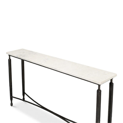 Console architecturale avec plateau en marbre