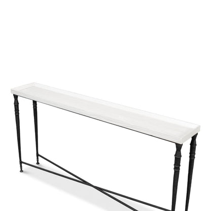 Console élégante avec plateau en bois