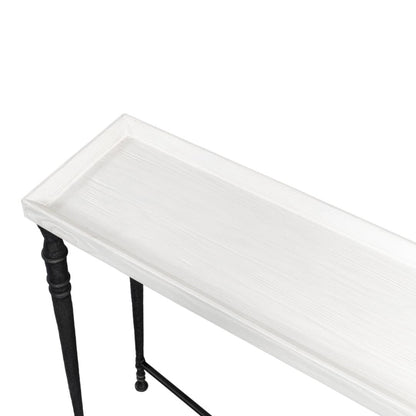 Console élégante avec plateau en bois