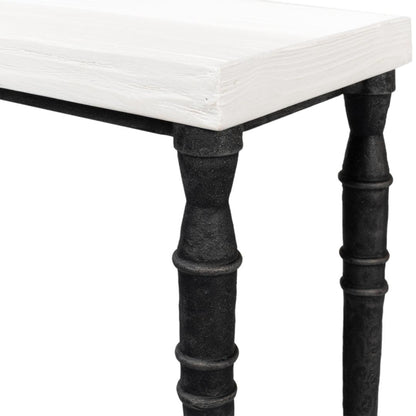 Console élégante avec plateau en bois