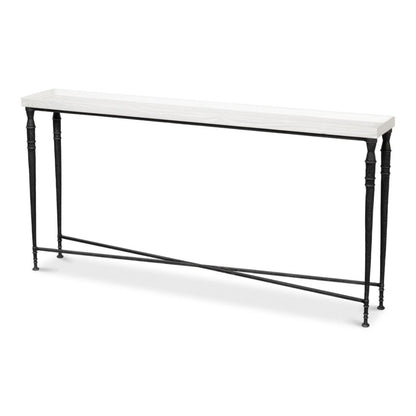 Console élégante avec plateau en bois