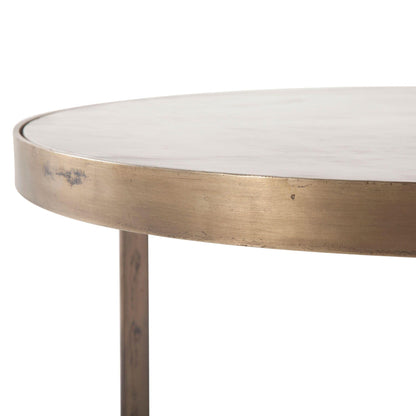 Tables basses gigognes contemporaines en marbre blanc