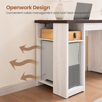 Bureau de direction de ferme Bureau à domicile Tiroir de classement Support d'écran Prise de courant